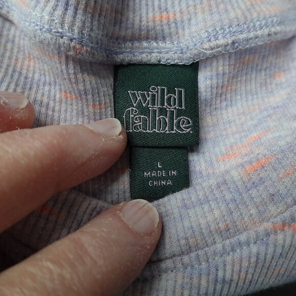 Wild Fable Womens Tank Top Large Blue Muscle Crop Open Back Clean Girl Basic - Picture 4 of 10